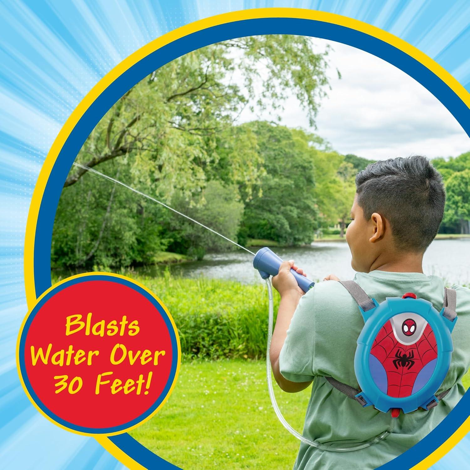 Mochila de Agua Spiderman 975ml Lanzador para Niños