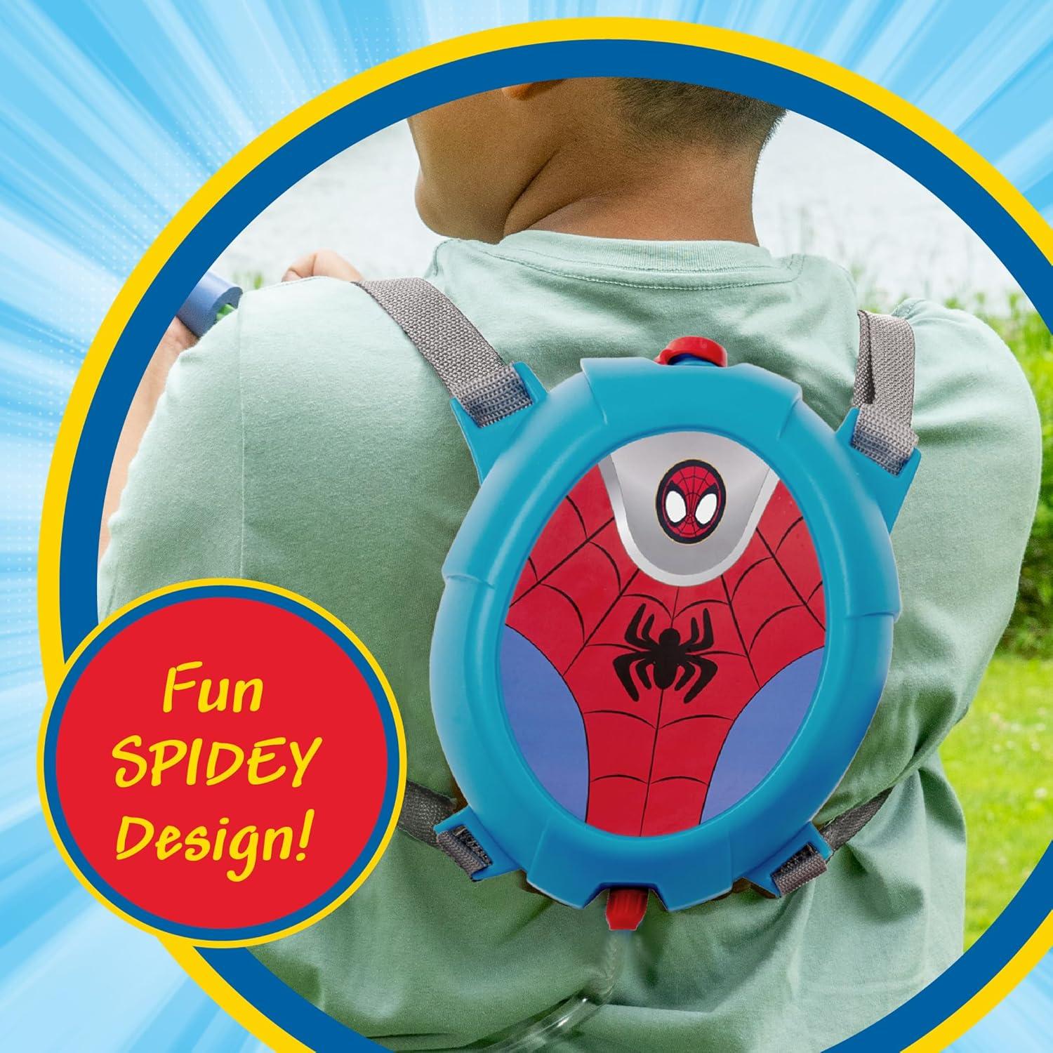 Mochila de Agua Spiderman 975ml Lanzador para Niños