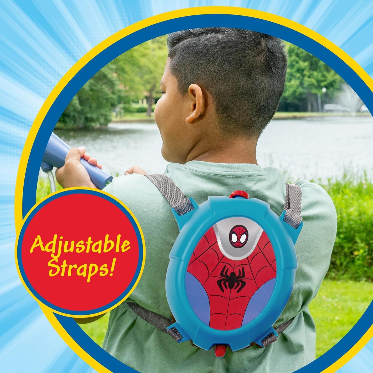 Mochila de Agua Spiderman 975ml Lanzador para Niños