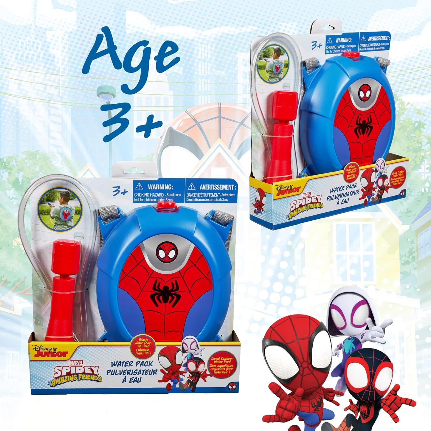 Mochila de Agua Spiderman 975ml Lanzador para Niños