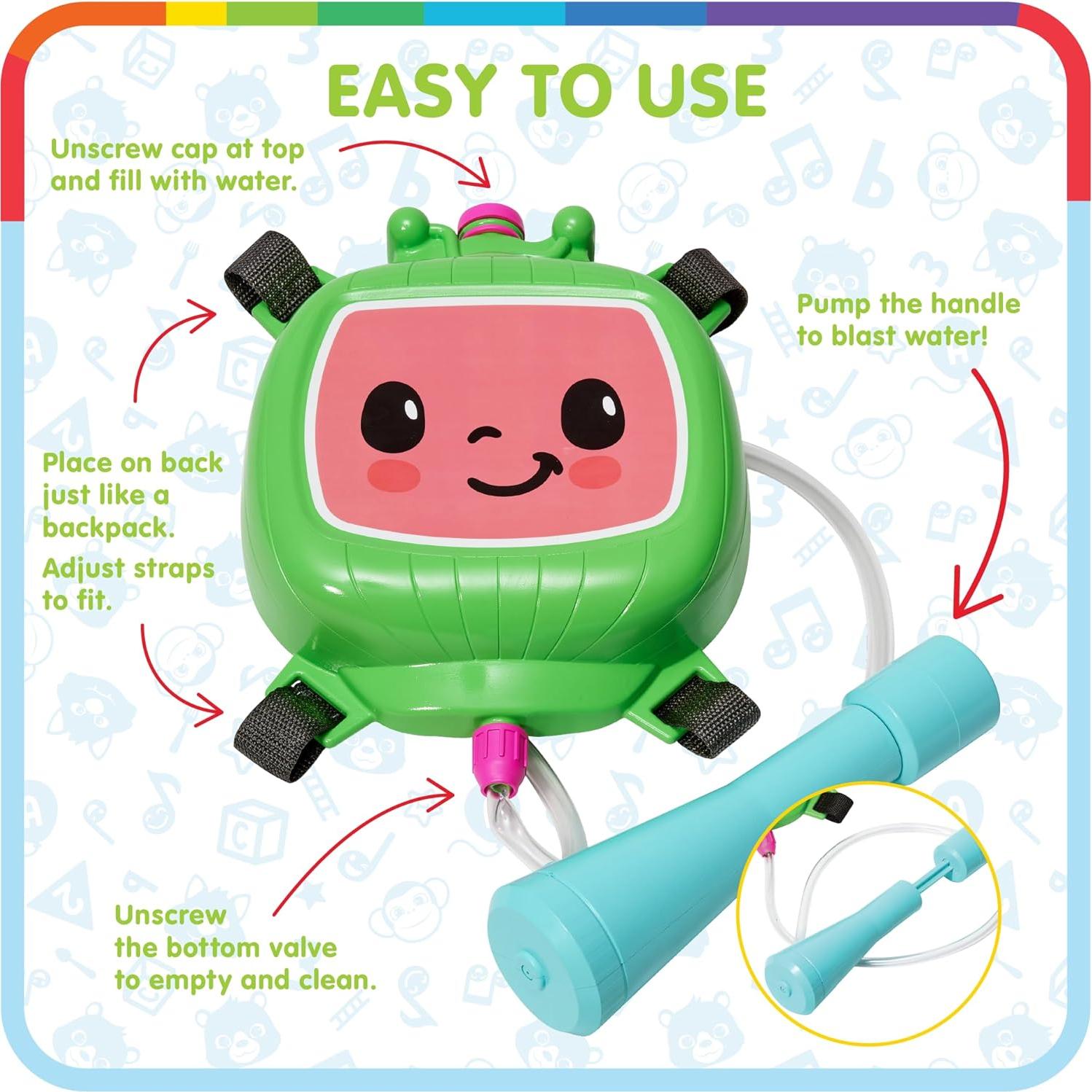 Mochila de Agua Cocomelon 975ml para Niños 3+ Años