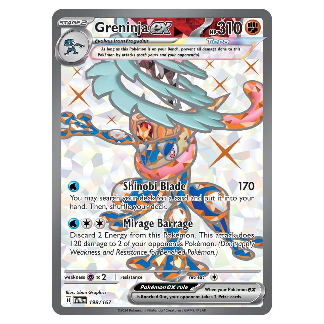 Tarjeta Pokémon Greninja ex 198/167 Full Art Secreta Rara