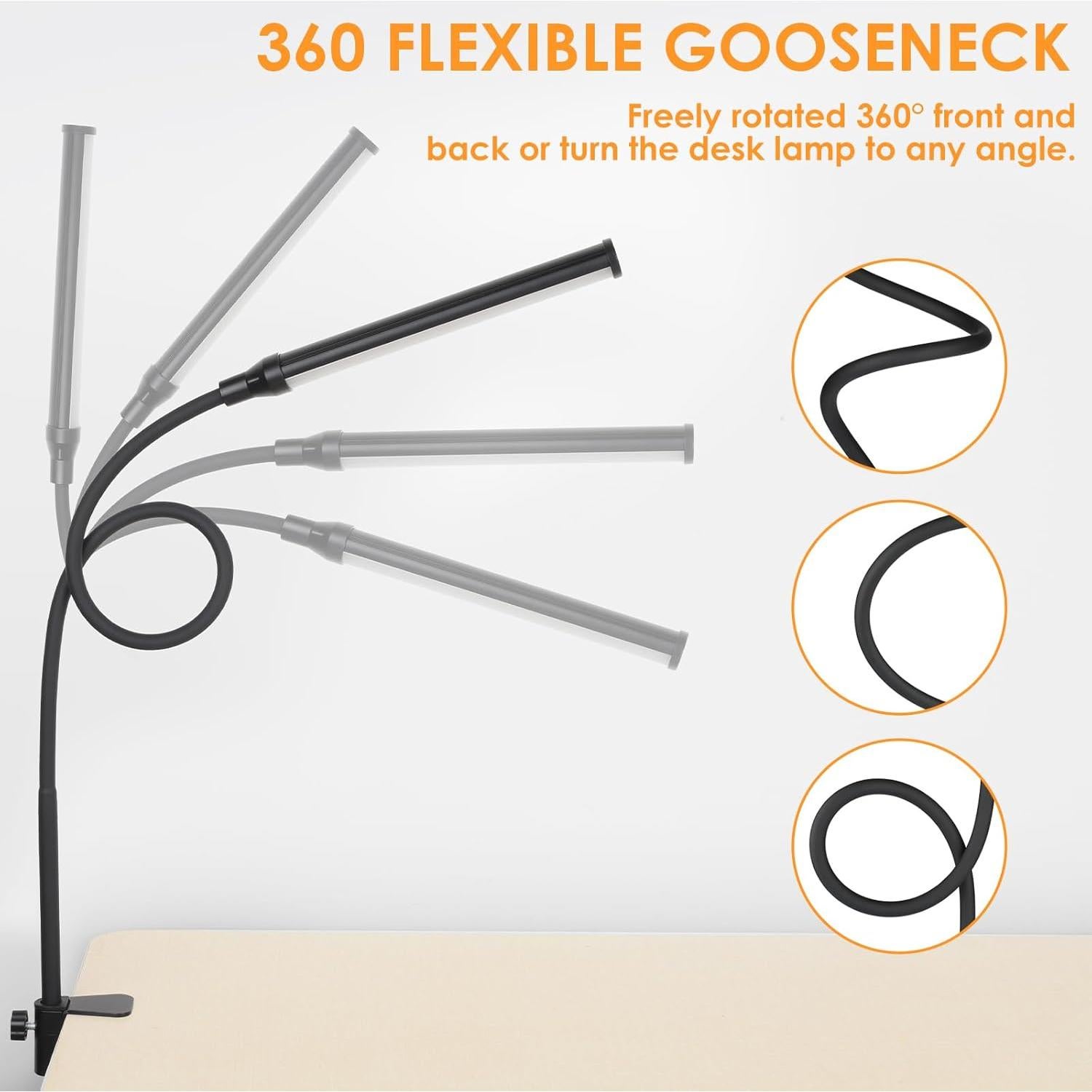 Lámpara de escritorio LED ShineTech QY-JZ01 con abrazadera