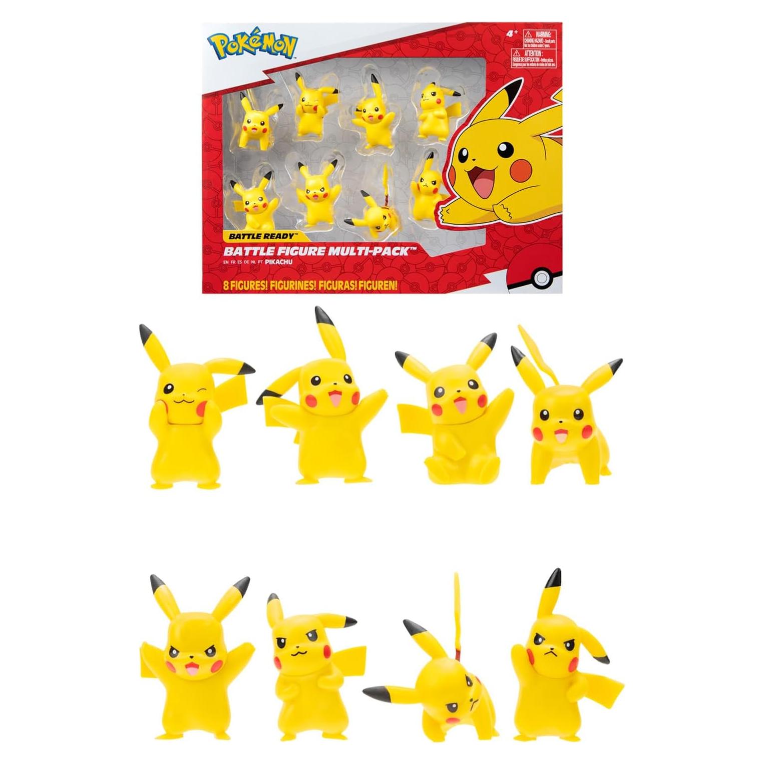 Figuras de Batalla Pokémon Bandai - Paquete de 8 Pikachu 5 cm
