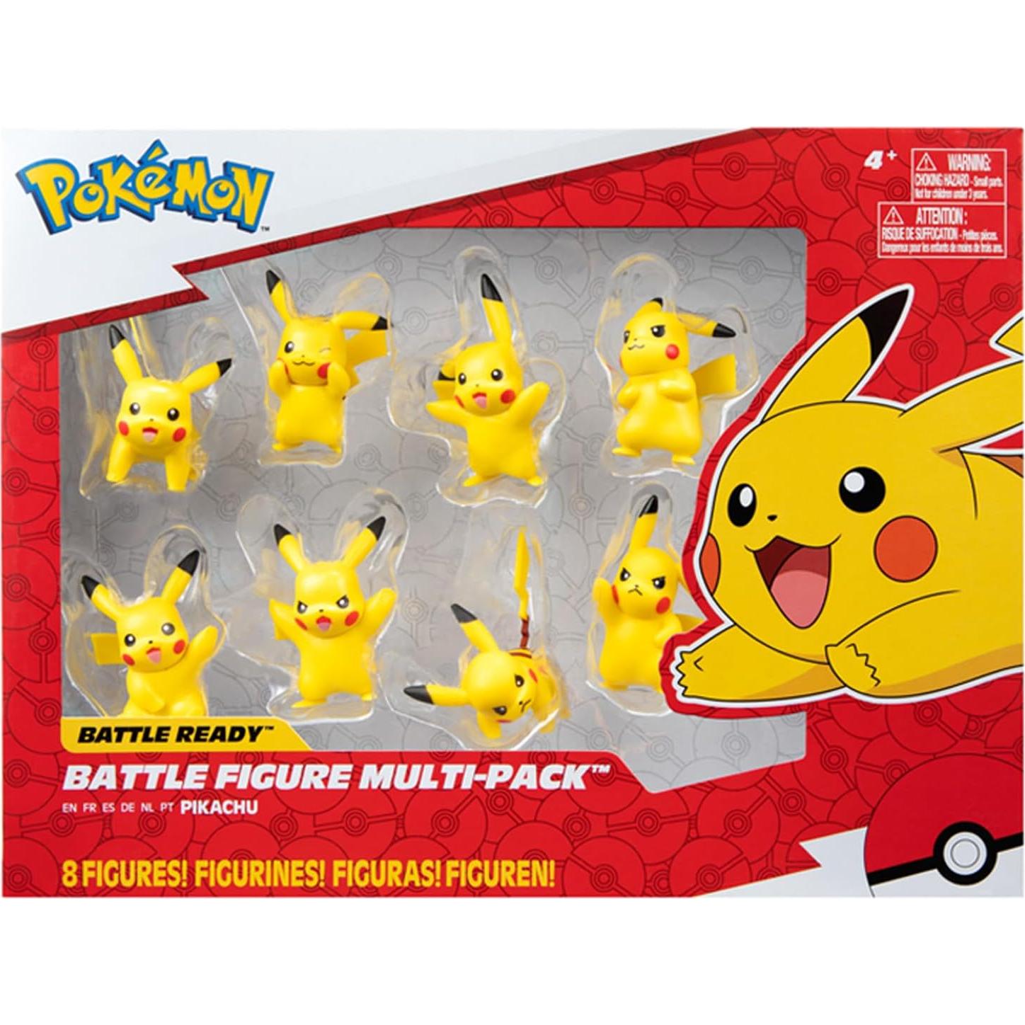 Figuras de Batalla Pokémon Bandai - Paquete de 8 Pikachu 5 cm