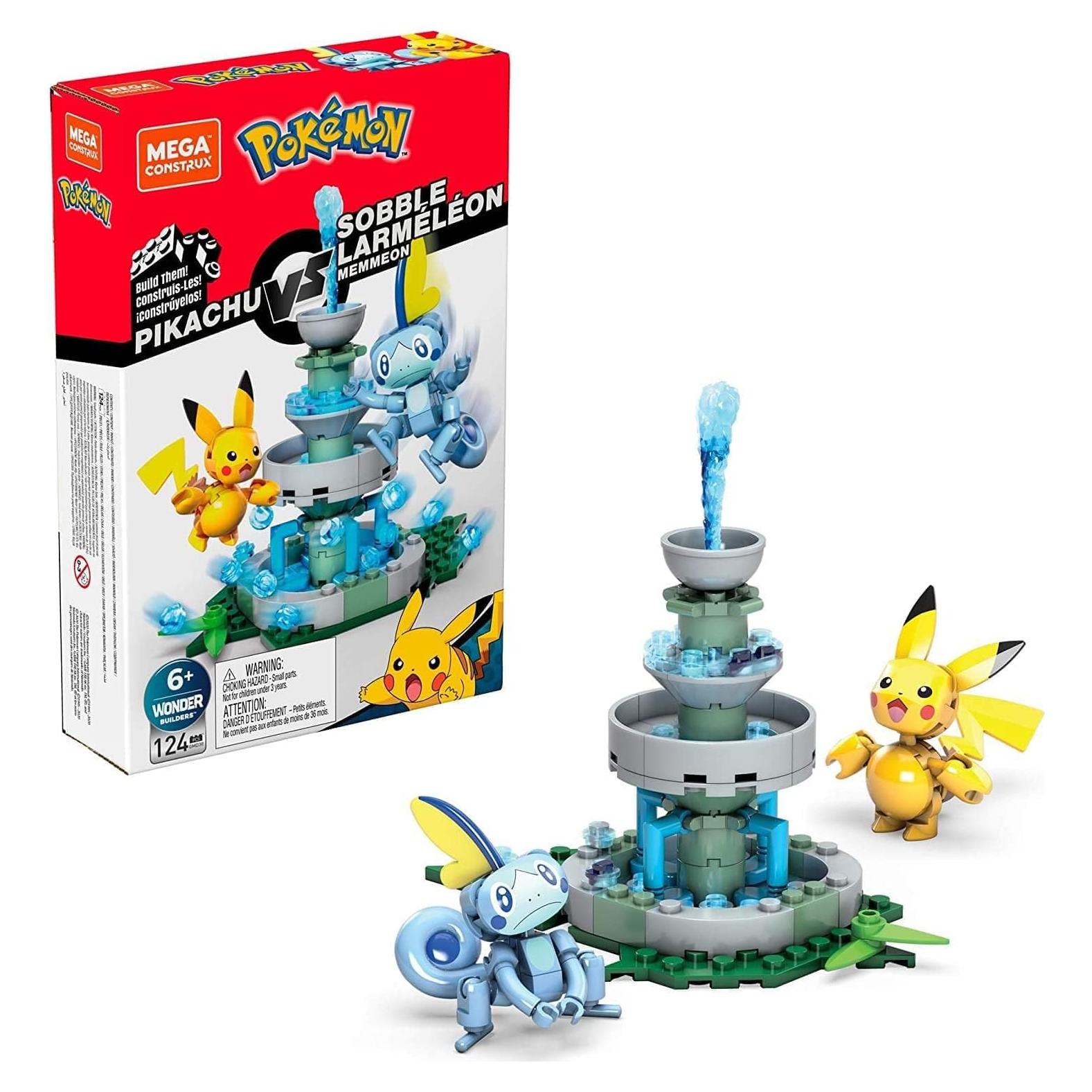 Conjunto de Construcción Pokémon Mattel Pikachu vs Sobble
