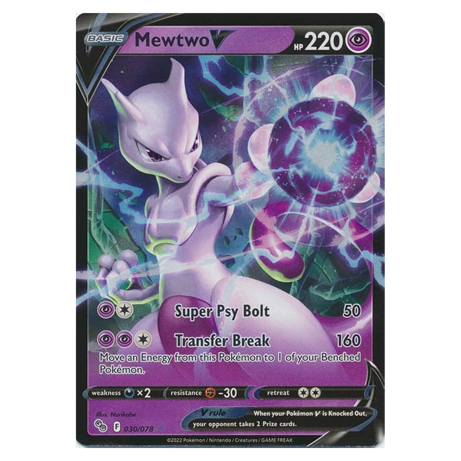 Carta Mewtwo V 030/078 Pokemon Go Ultra Rara