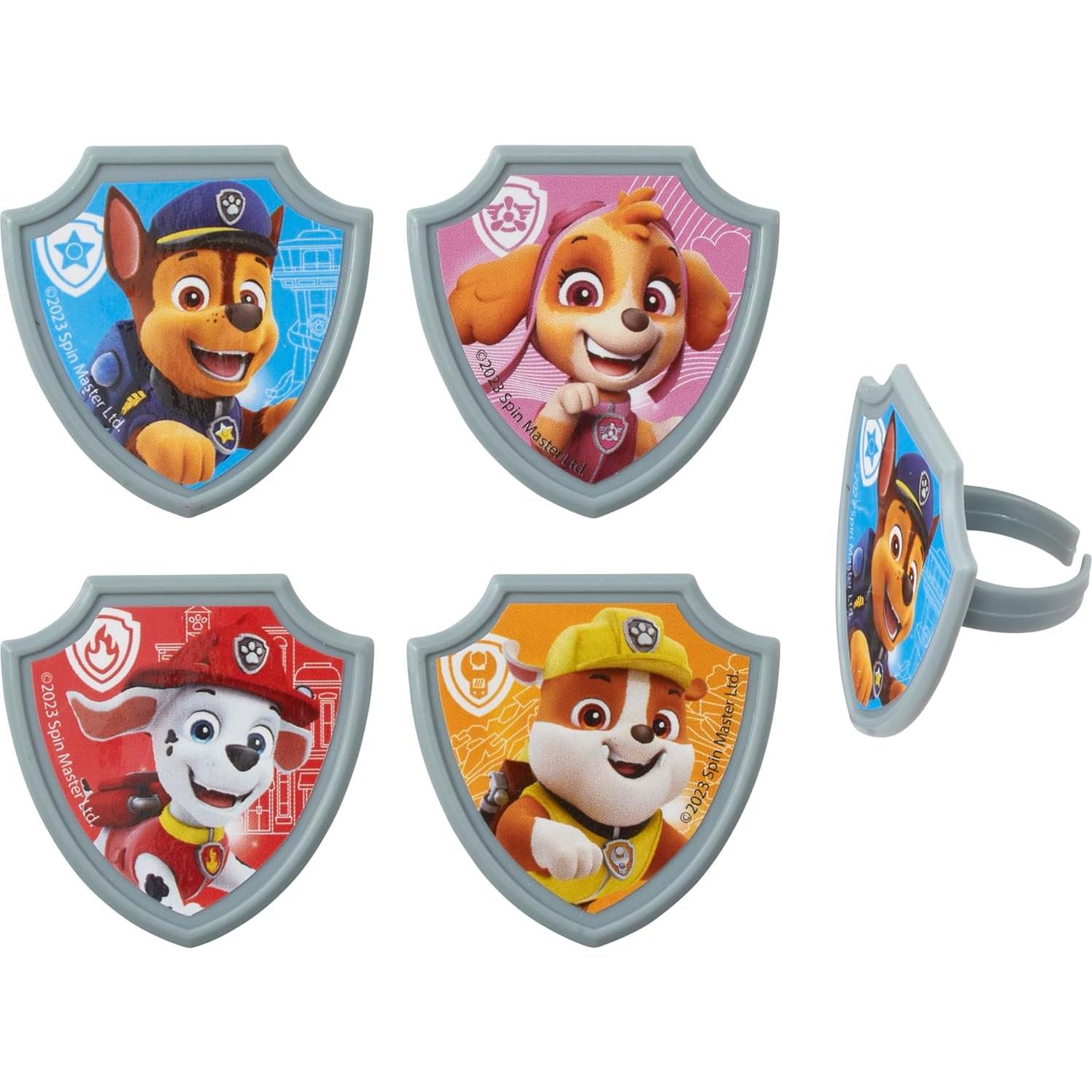 Anillos de Cupcake DecoPac Paw Patrol - 24 Decoraciones