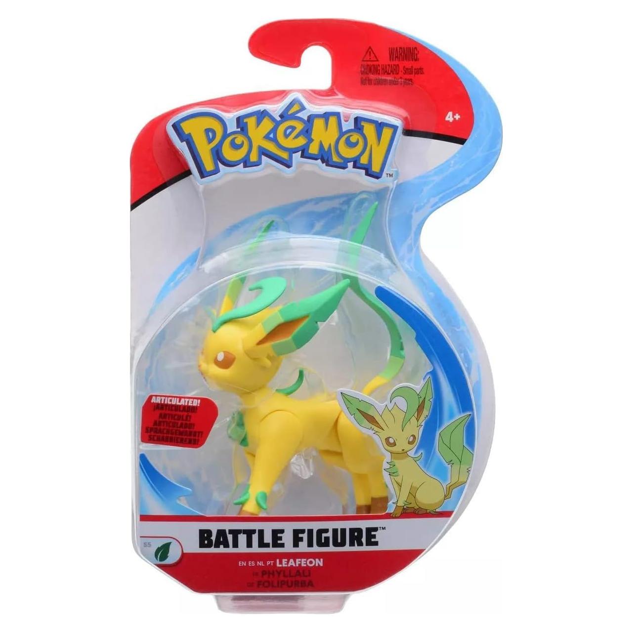 Figuras de Batalla Pokémon Leafeon - Wicked Cool Toys 10-20 cm
