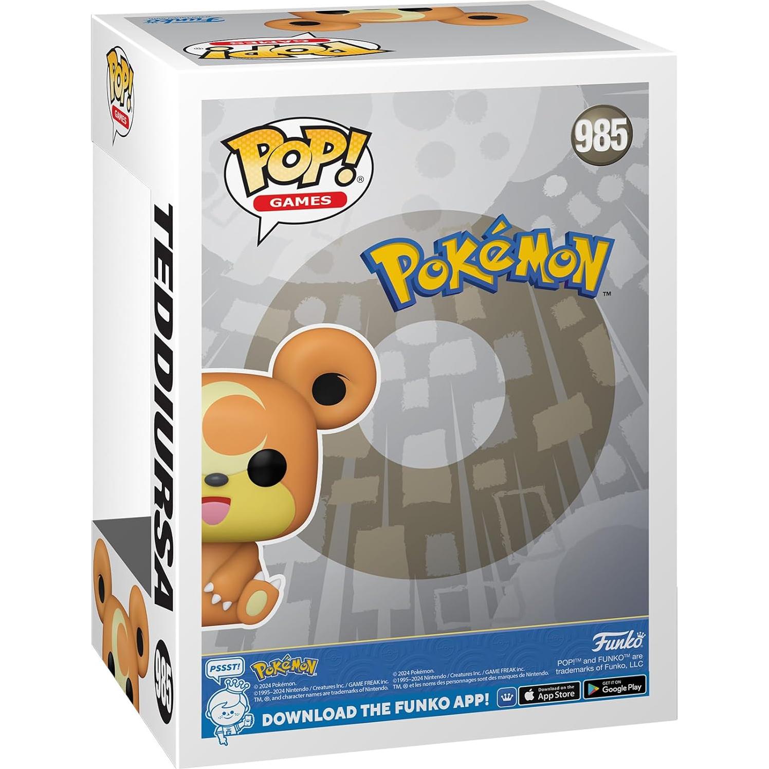 Figura Funko Pop! Pokemon Teddiursa 9.5 cm Vinilo Coleccionable