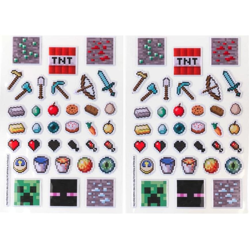 Stickers de Minecraft para Niños - Set 14 Hojas + 1200 Stickers