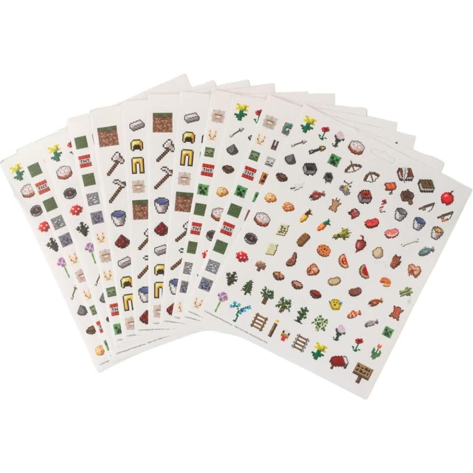 Stickers de Minecraft para Niños - Set 14 Hojas + 1200 Stickers