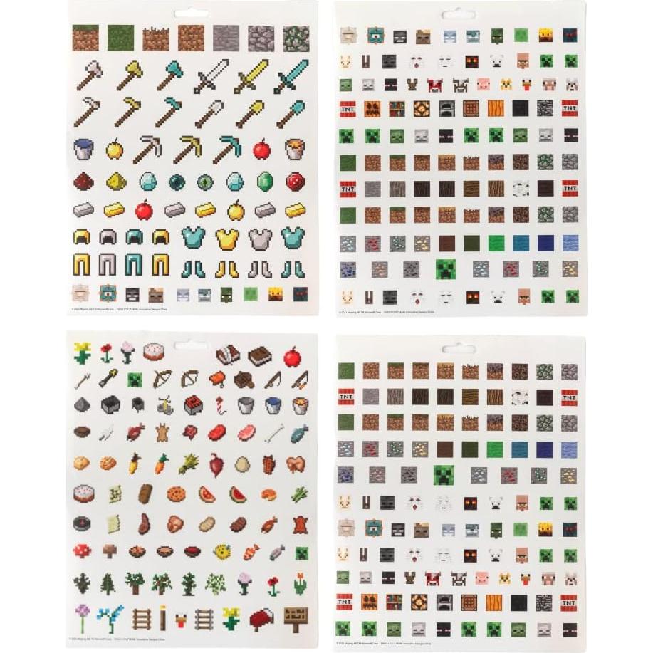 Stickers de Minecraft para Niños - Set 14 Hojas + 1200 Stickers