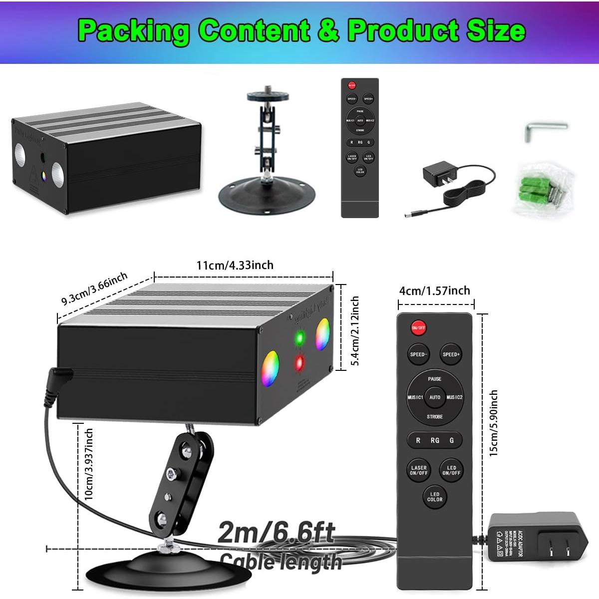 Luces de Fiesta Estroboscópicas SPOOBOOLA con Control Remoto