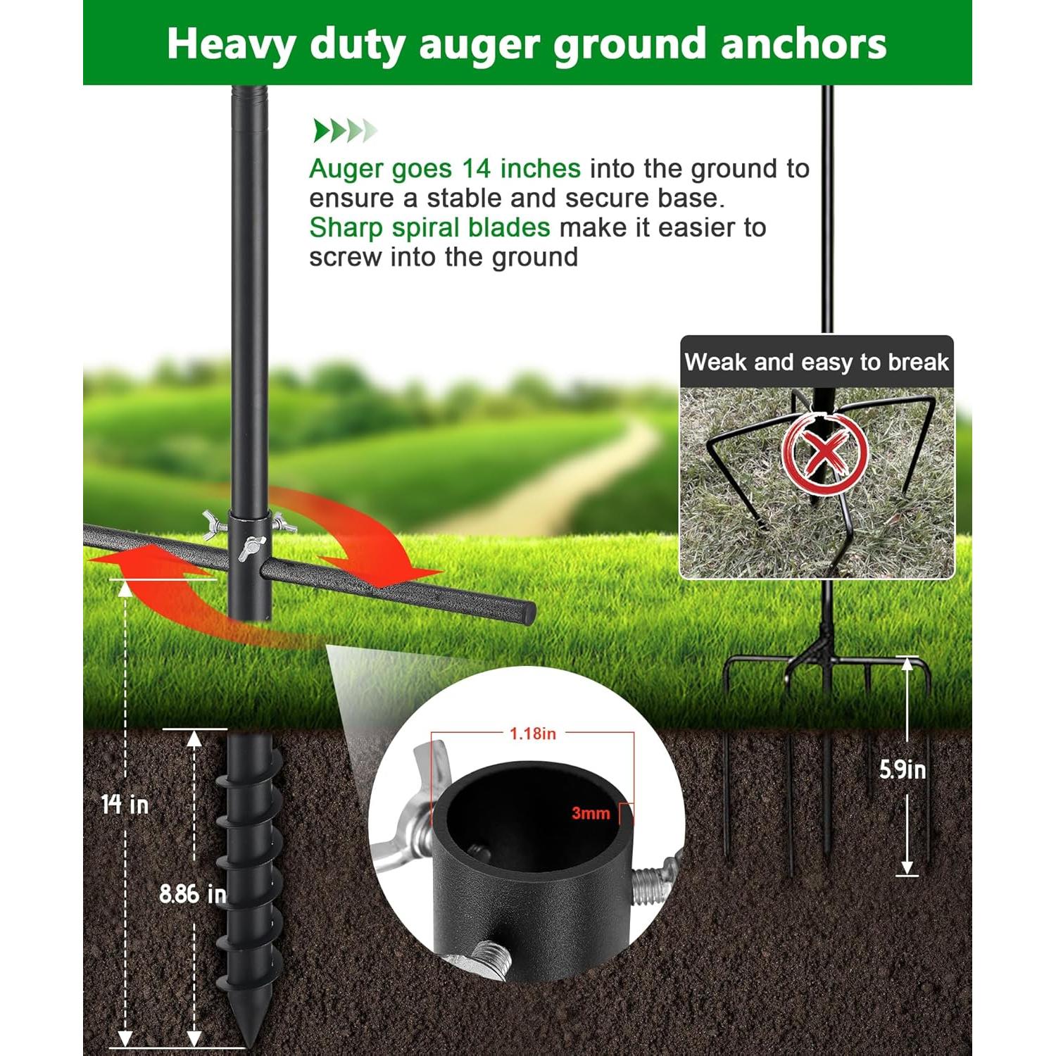 Poste para Comedero de Aves Keplrend 152.4 cm Ajustable