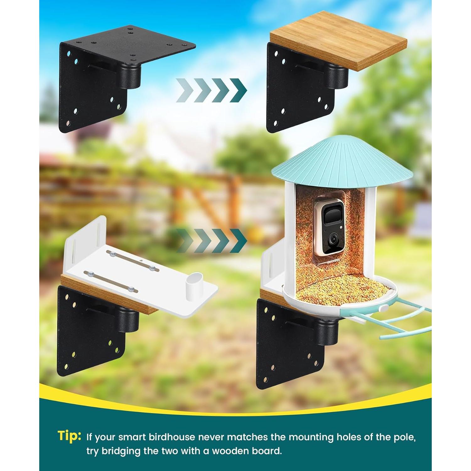 Poste para Comedero de Aves Keplrend 152.4 cm Ajustable