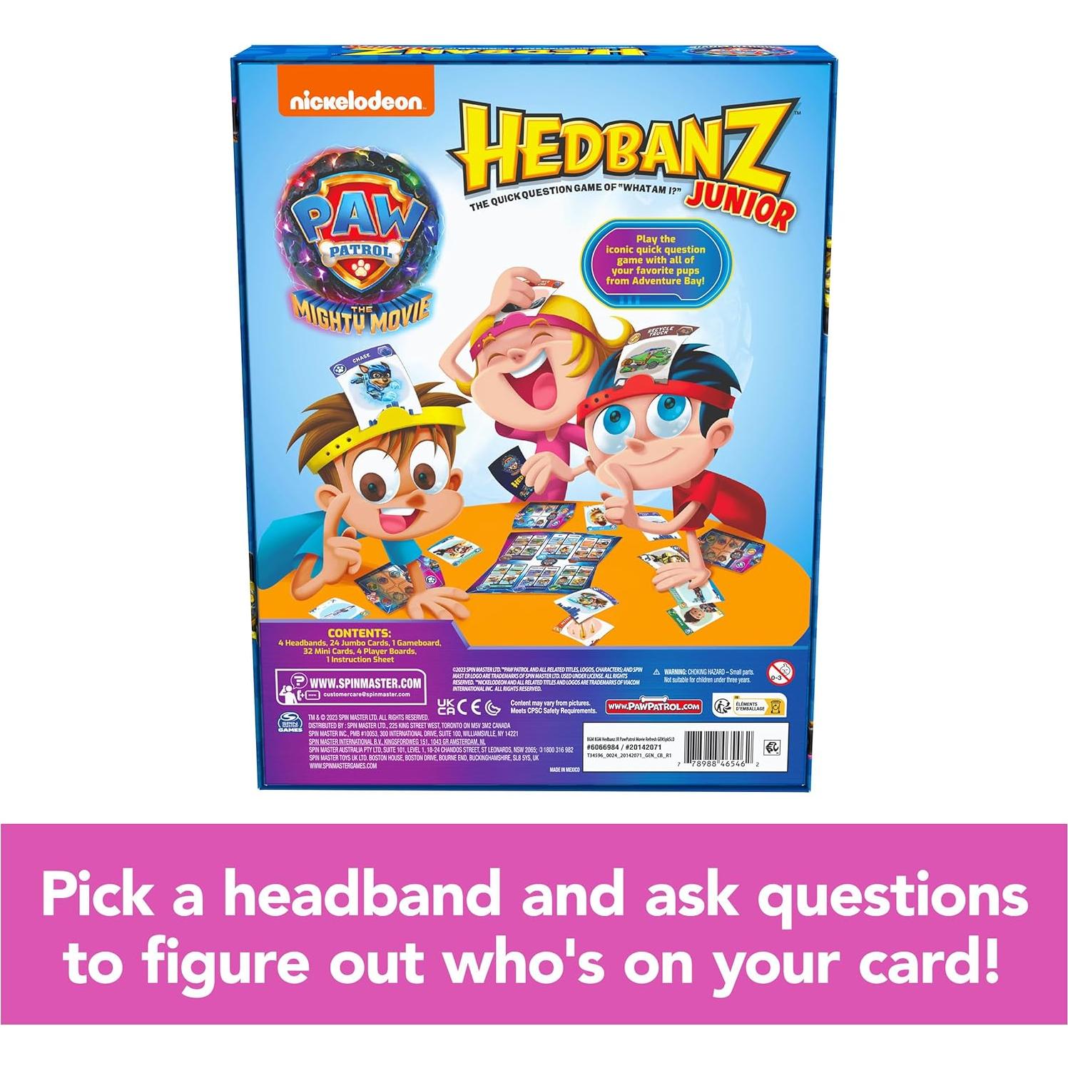 Hedbanz Junior Spin Master PAW Patrol Juego Familiar
