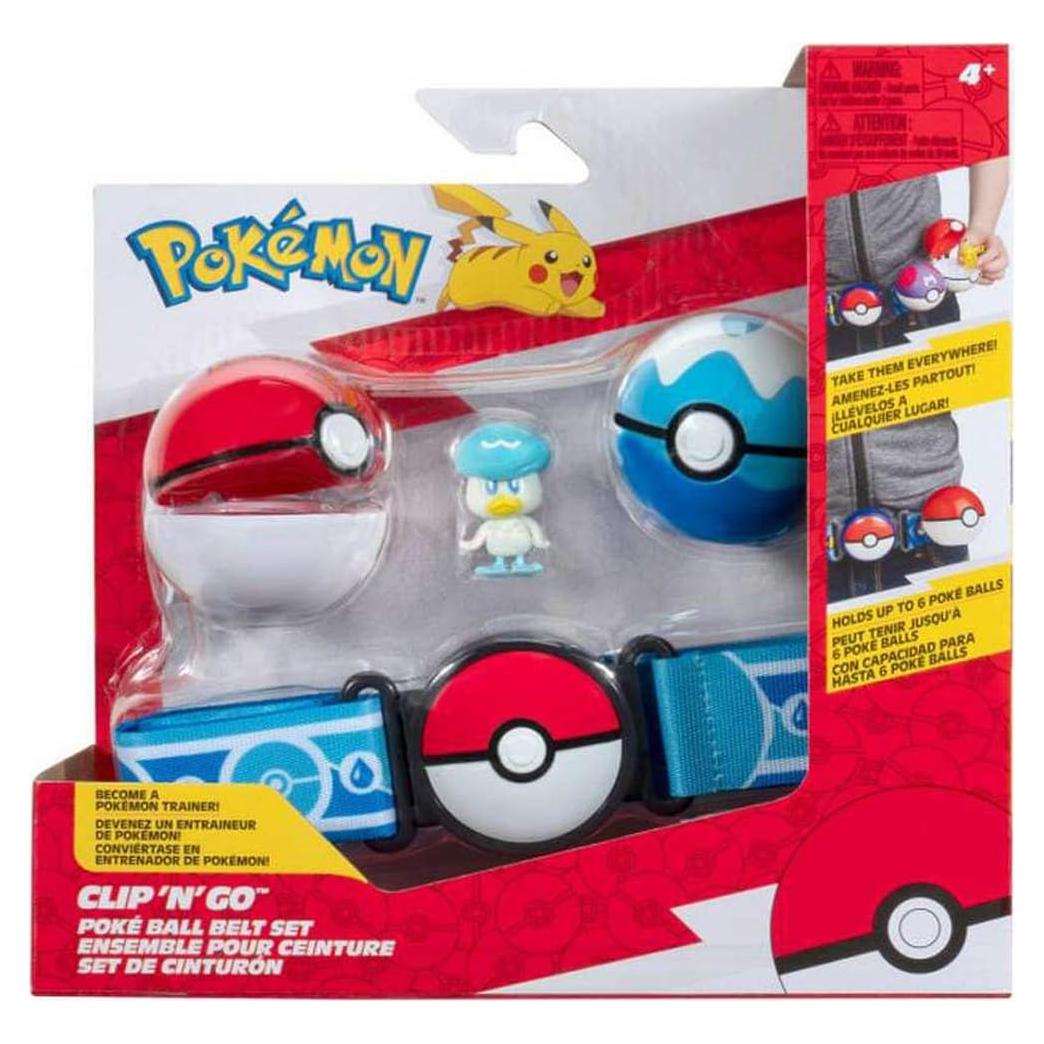 Conjunto Cinturón Poke Ball Clip 'N' Go Pokémon Quaxly 5 cm