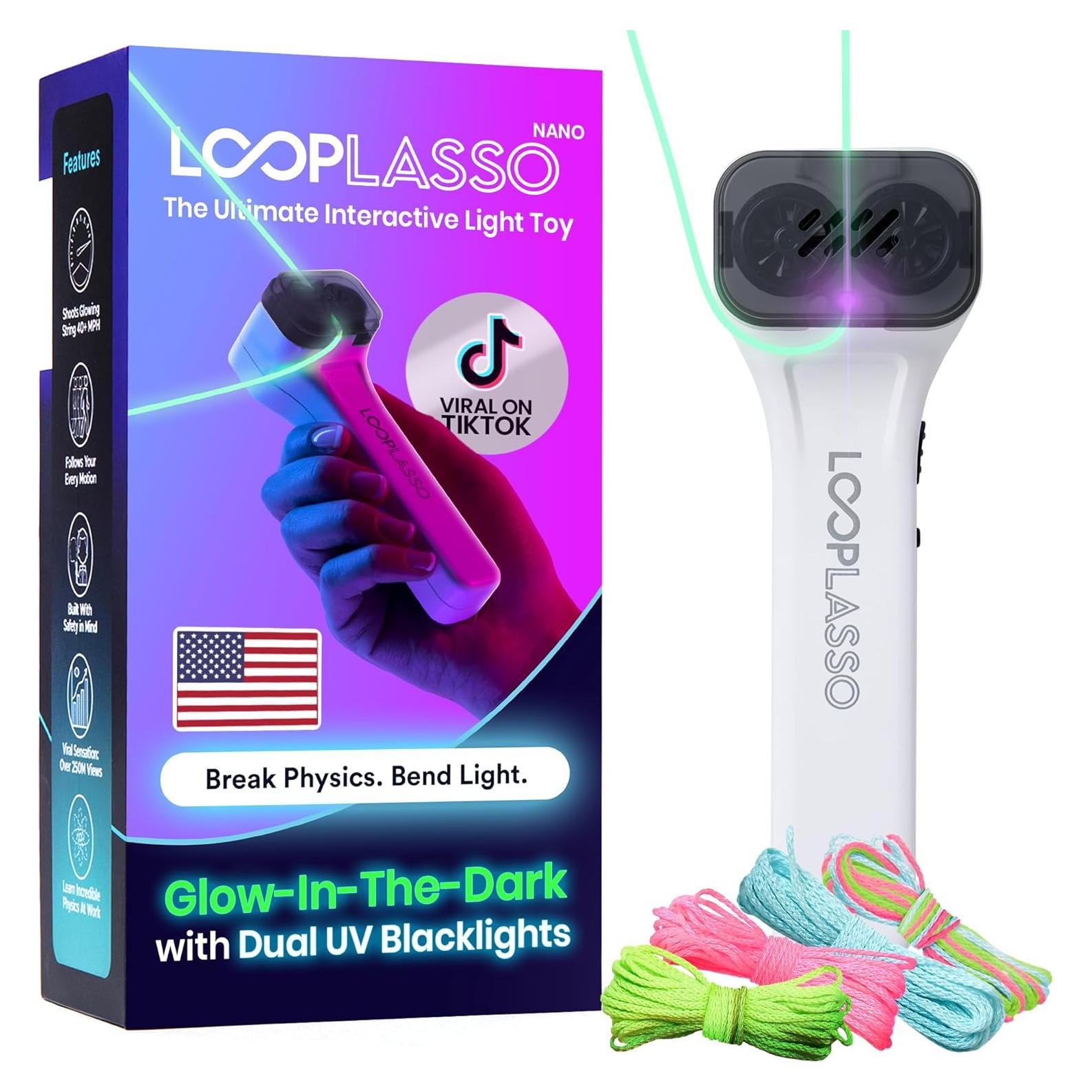 Lanzador de Cuerda Brillante Loop Lasso NANO - Juguete STEM
