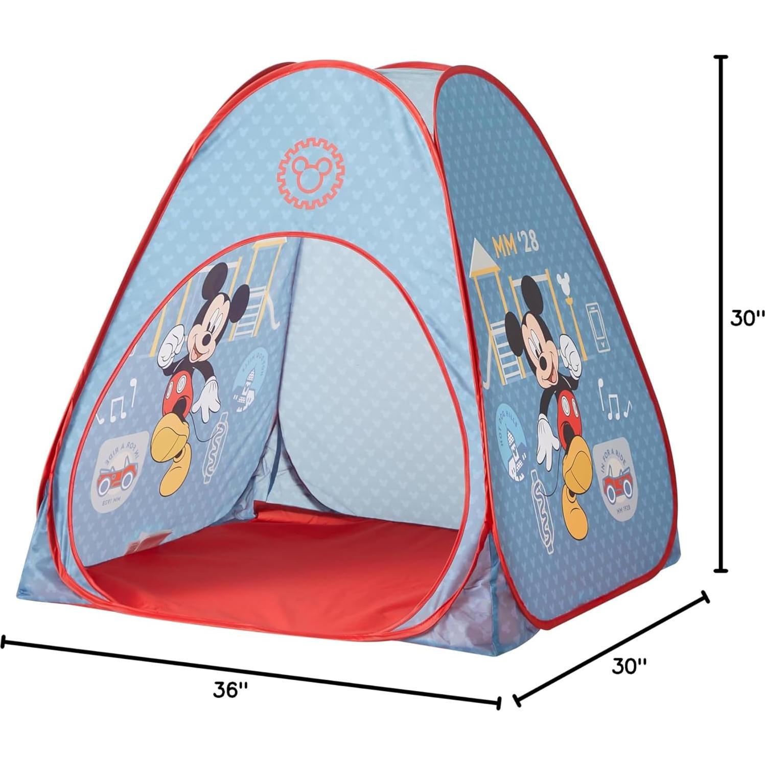 Conjunto de Juego Mickey Mouse con Tienda, Almohada y Linterna