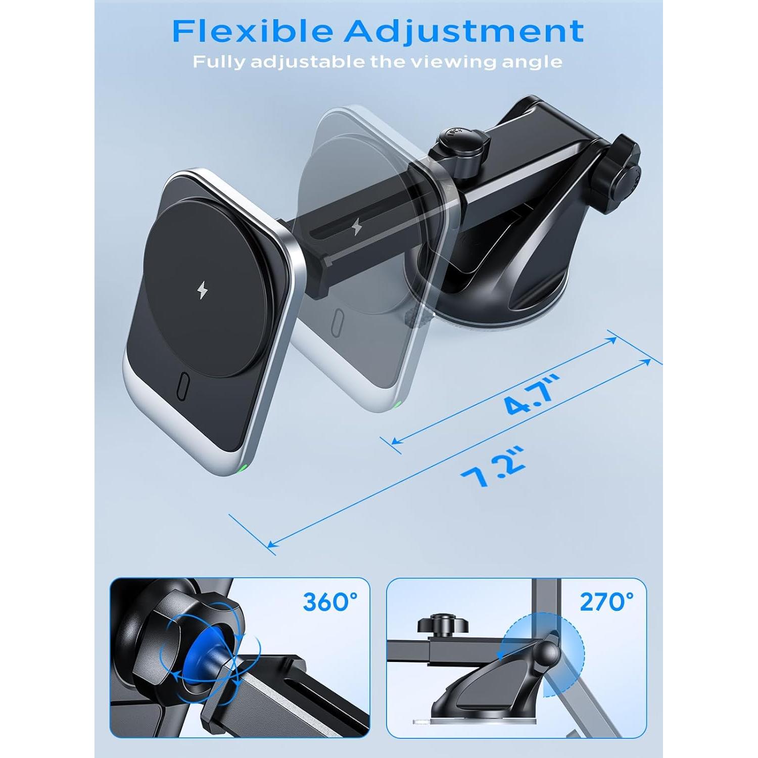 Cargador de coche Hinyx MagSafe 15W inalámbrico magnético