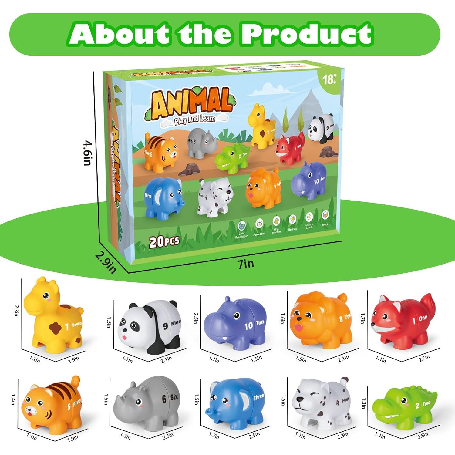 Juego de Emparejamiento de Números Jetbotell 20 Piezas