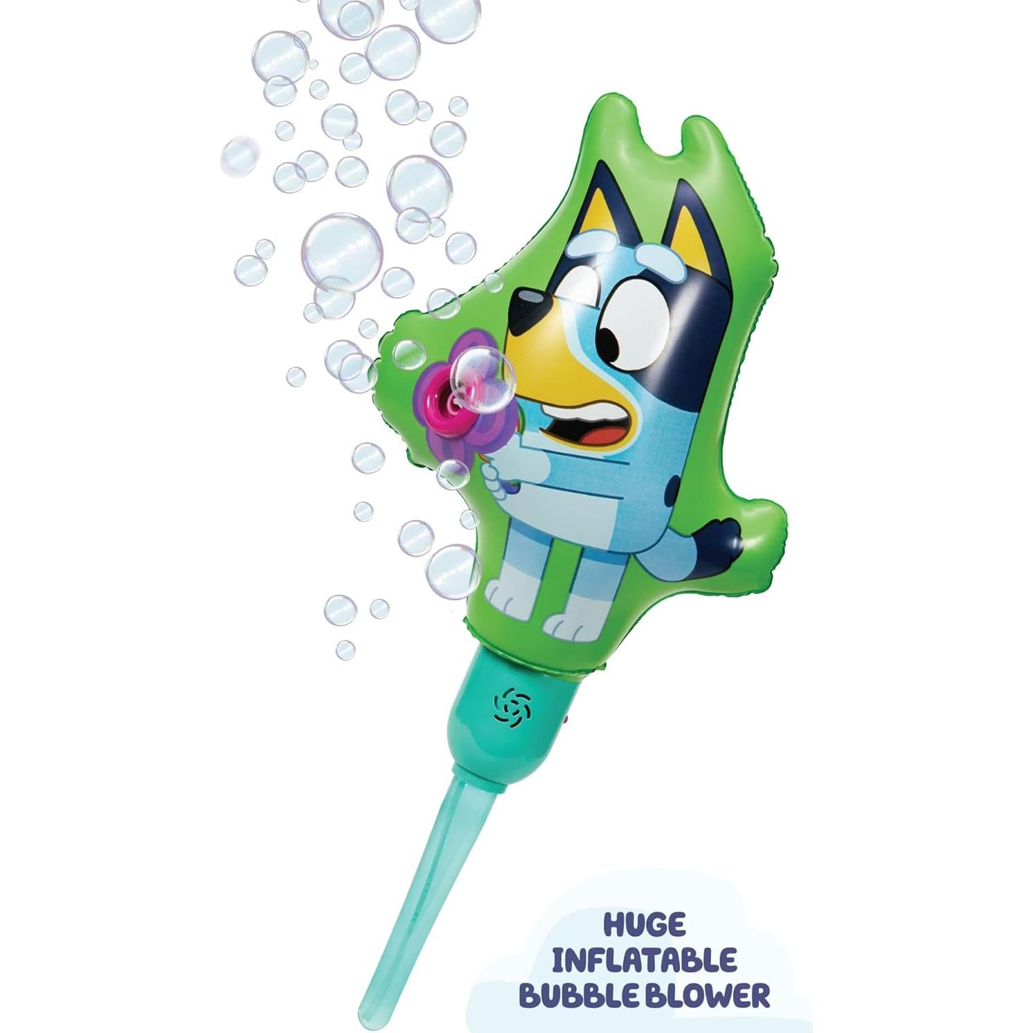 Máquina de Burbujas Inflable Bluey 2 en 1 con Soporte