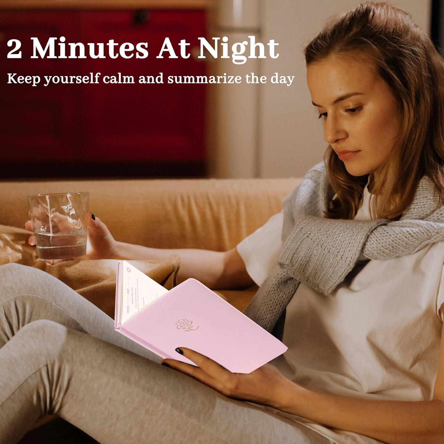 Diario de Gratitud Yoment Rosa - Cuidado Personal 21.6x14 cm