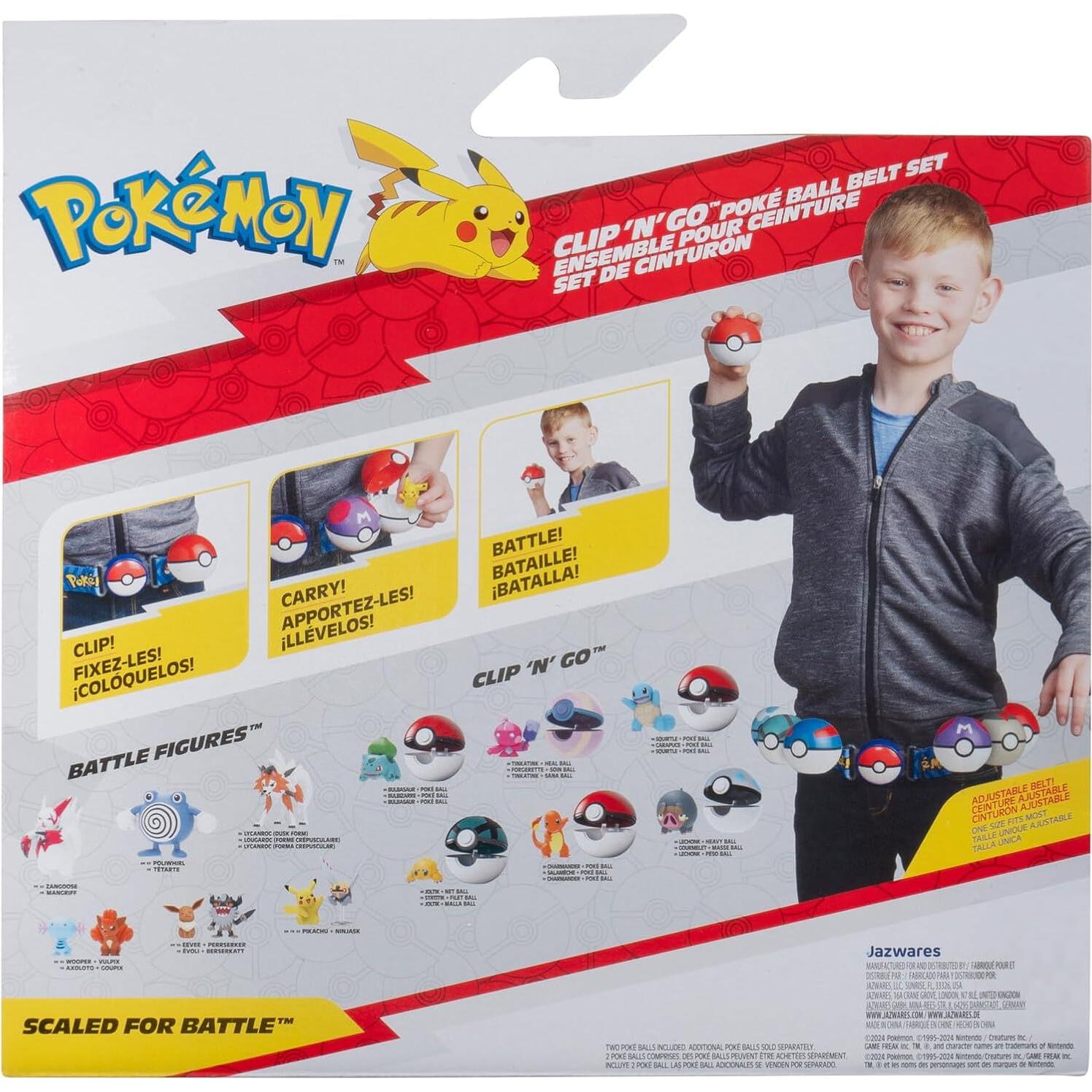 Conjunto Cinturón Clip 'N' Go Pokémon Bulbasaur con Poké Balls