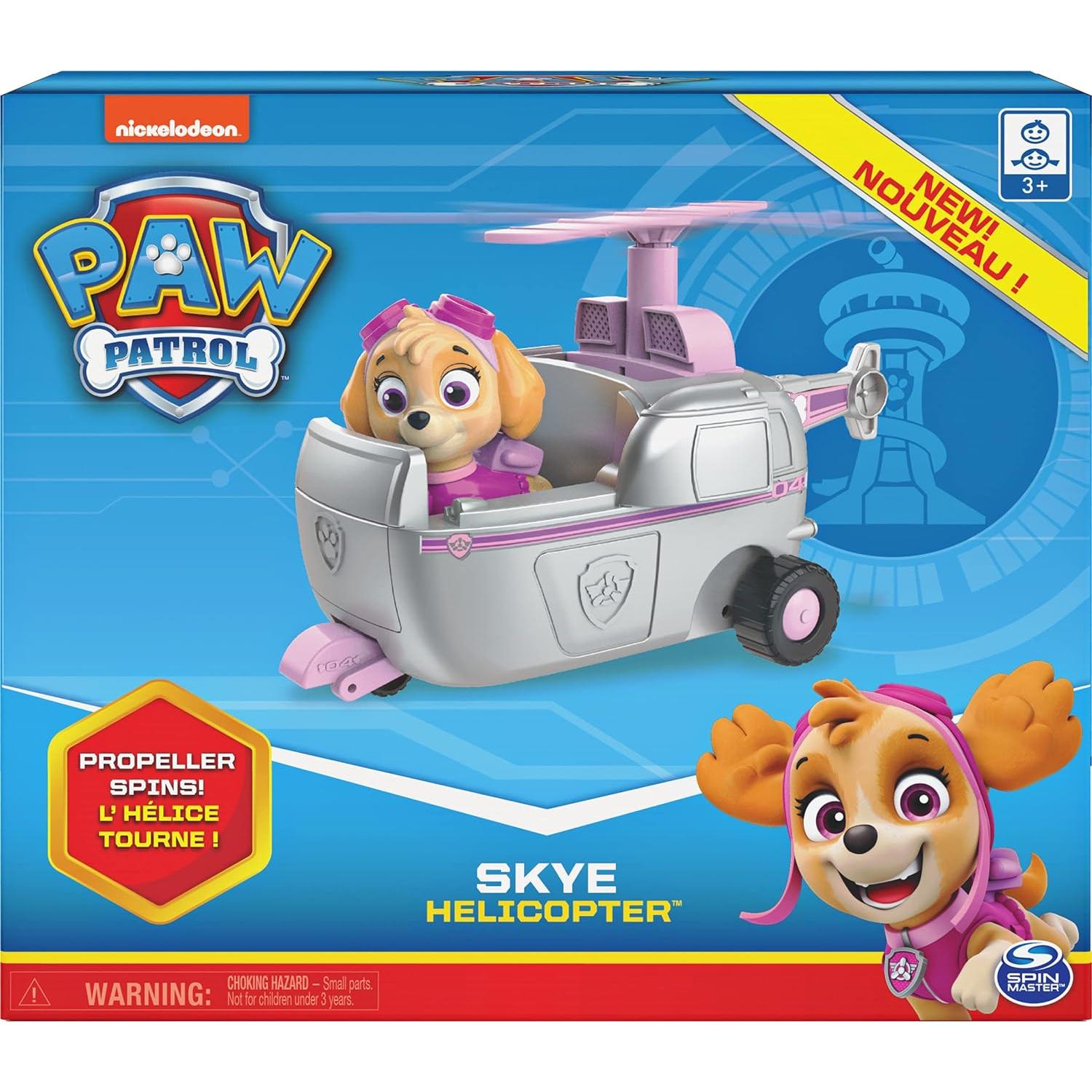 Helicóptero de Skye PAW Patrol con Figura Coleccionable