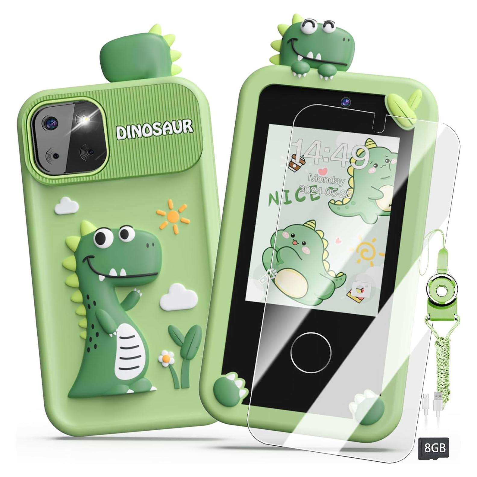 Teléfono Juguete Luyiilo Verde 2.8" Pantalla Táctil 16 Juegos