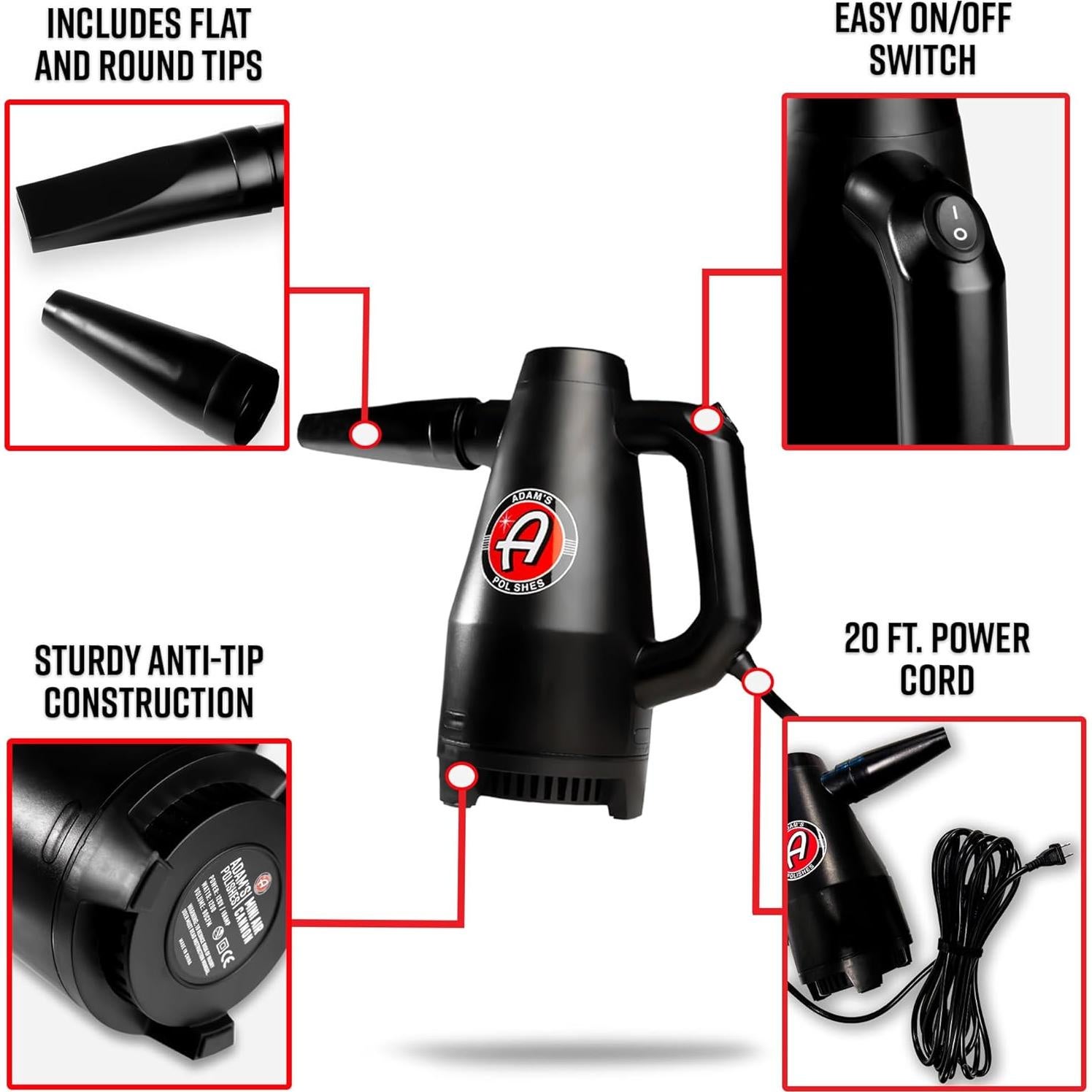 Secador de Aire Adam's Polishes Cañón de Aire 1200W