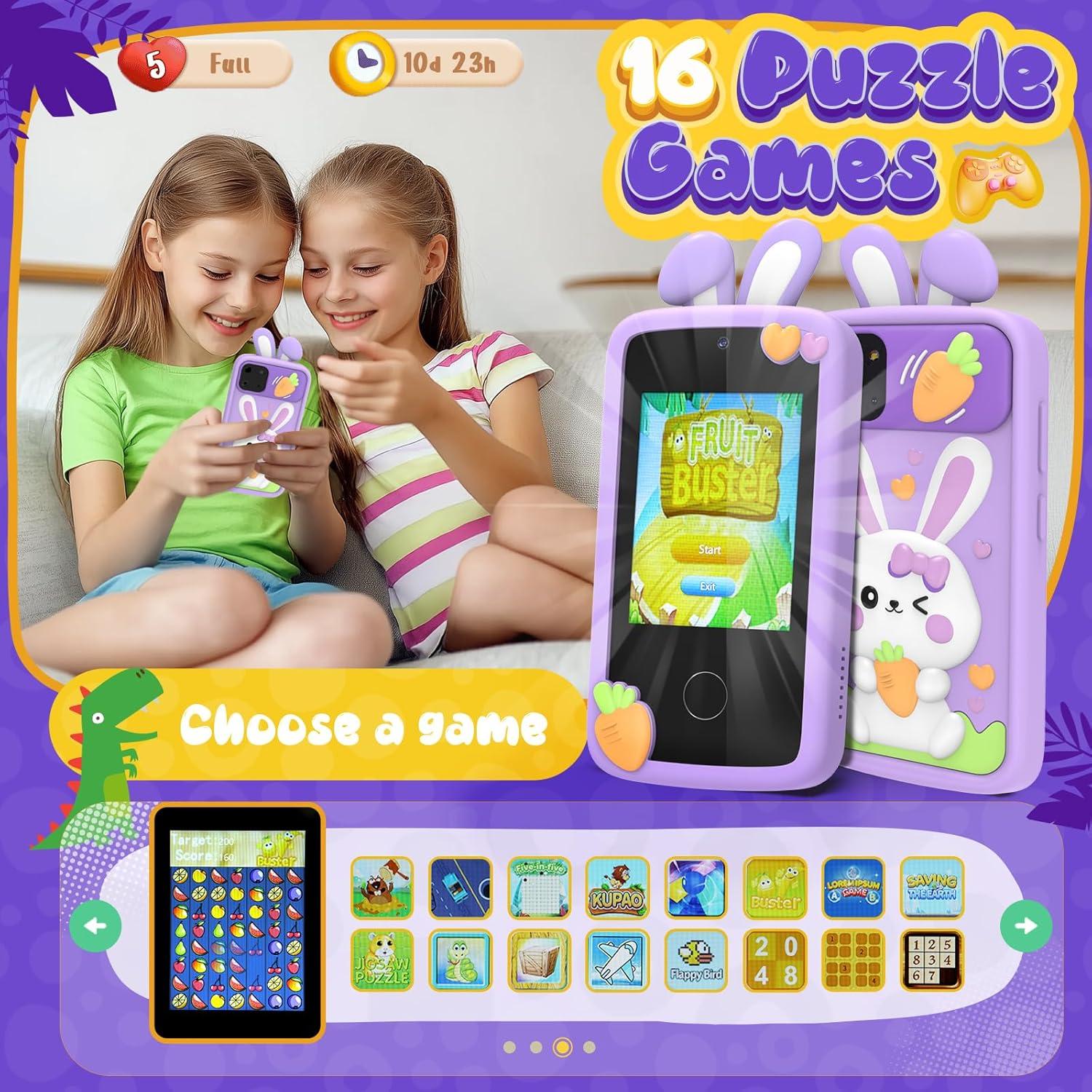 Teléfono Juguete Luyiilo P1 Plus 16 Juegos 2.8" Táctil