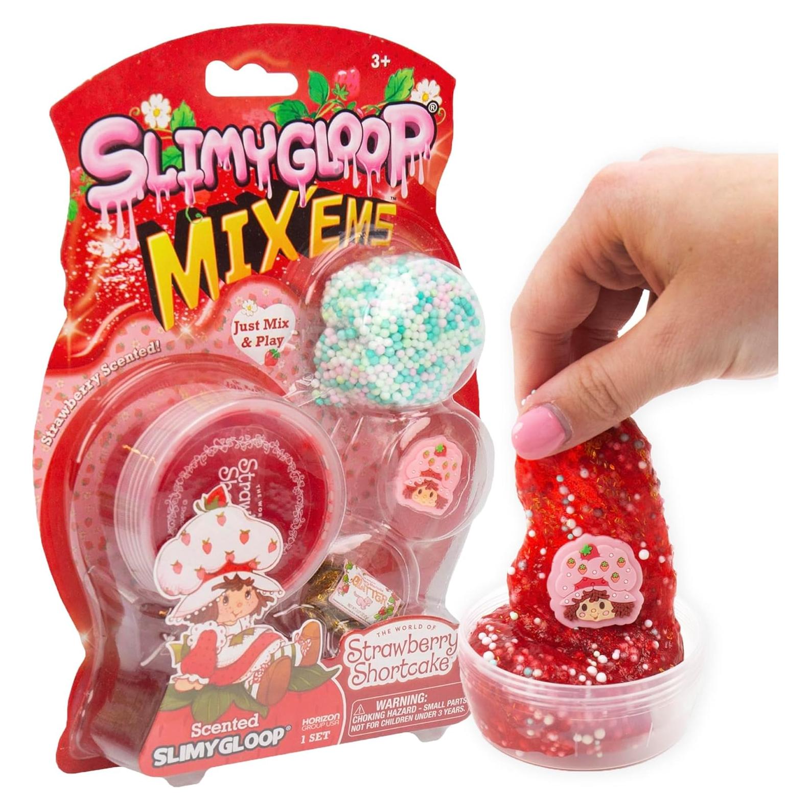 SLIMYGLOOP Pastel de Fresa 70 g Slime Brillante para Niños