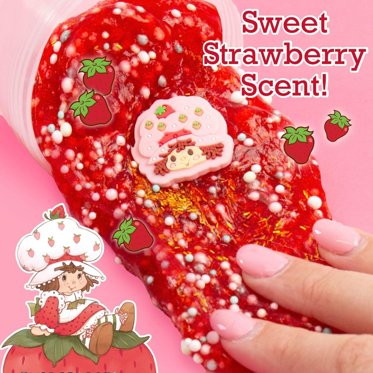 SLIMYGLOOP Pastel de Fresa 70 g Slime Brillante para Niños