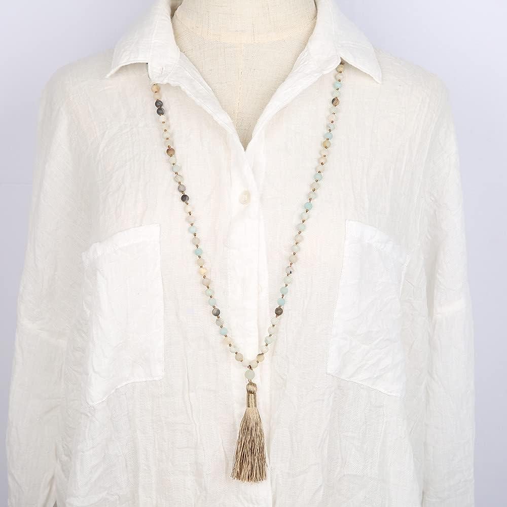 Collar de cuentas de mala COLORFUL BLING 8mm piedra natural