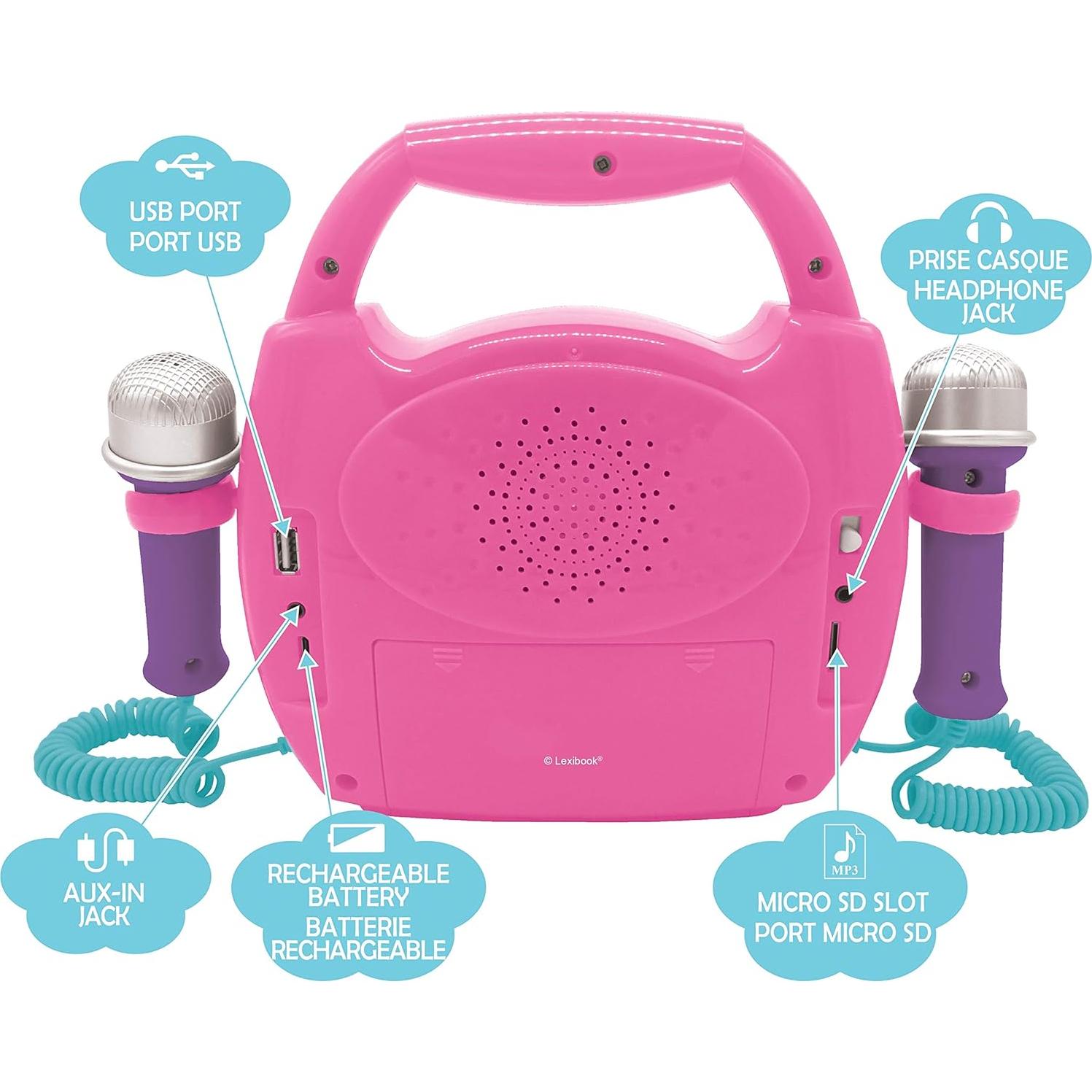 Reproductor Karaoke Infantil Lexibook MP320UNIZ Rosa