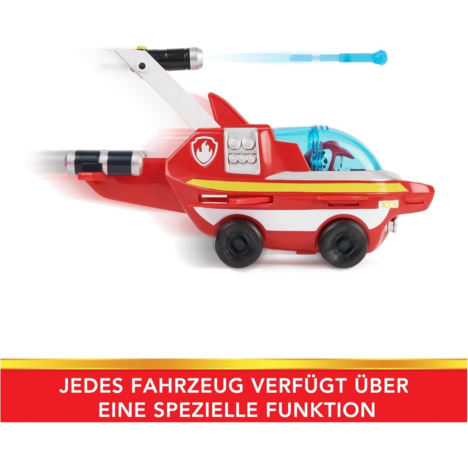 Vehículo Delfín Aqua Pups Marshall Transformable 26x9cm