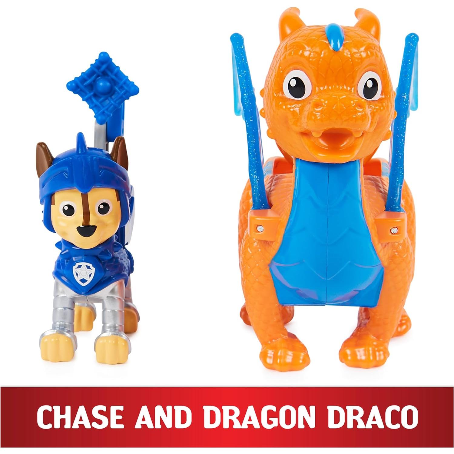 Figuras de Acción Paw Patrol Chase y Dragón Draco