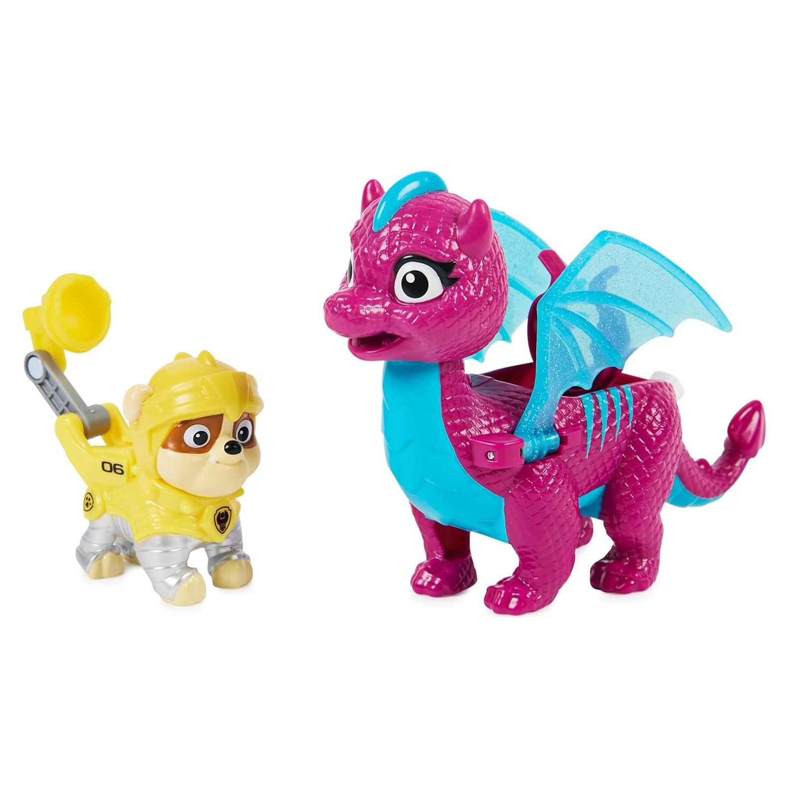 Figuras de Acción PAW Patrol Rubble y Dragón Blizzie