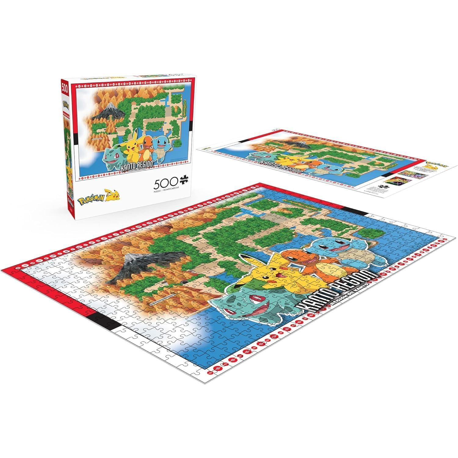 Rompecabezas 500 Piezas Buffalo Games Pokémon Kanto 54x38 cm