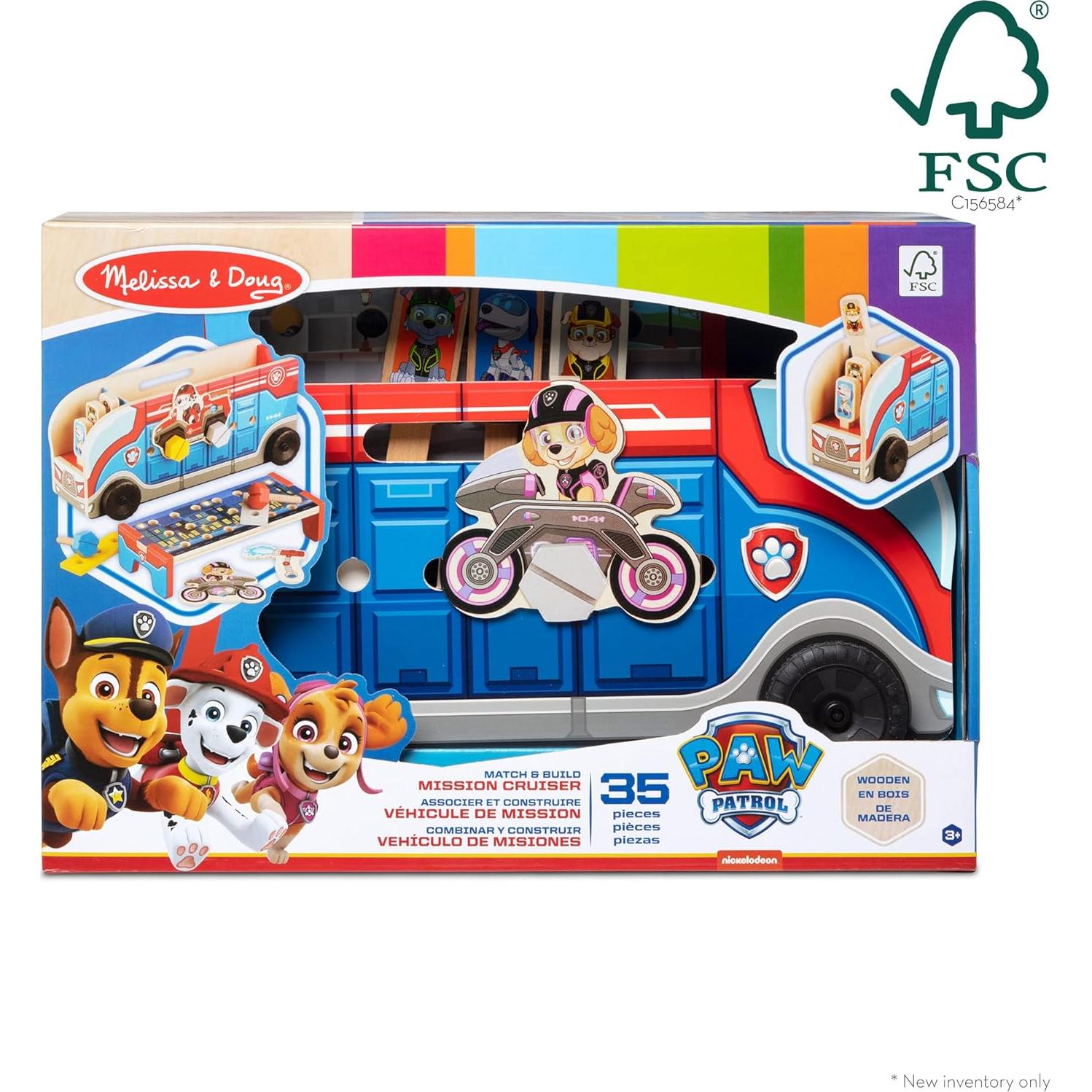 Melissa & Doug PAW Patrol Match & Build Mission Cruiser - FSC Certified