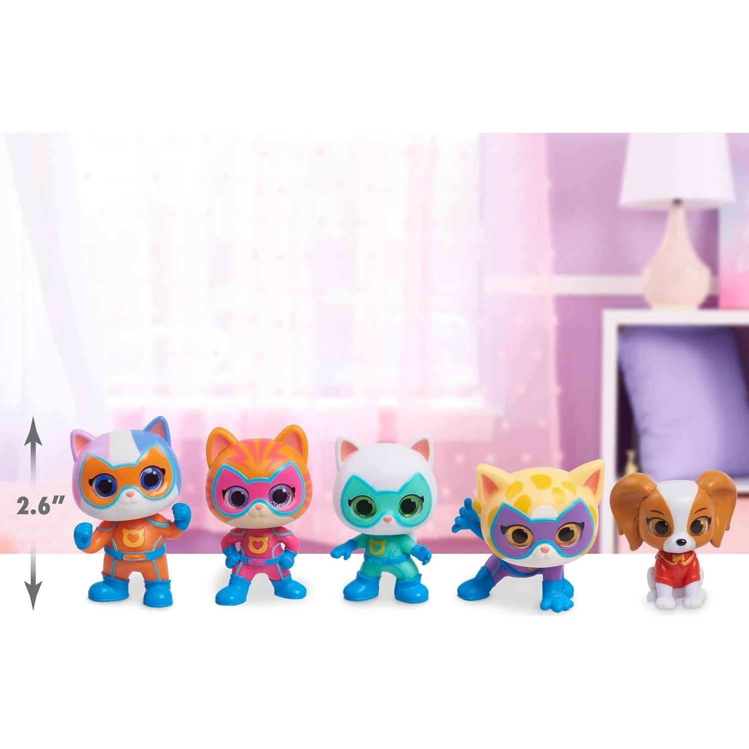 Set de Figuras SuperKitties Just Play 5 Piezas para Niños