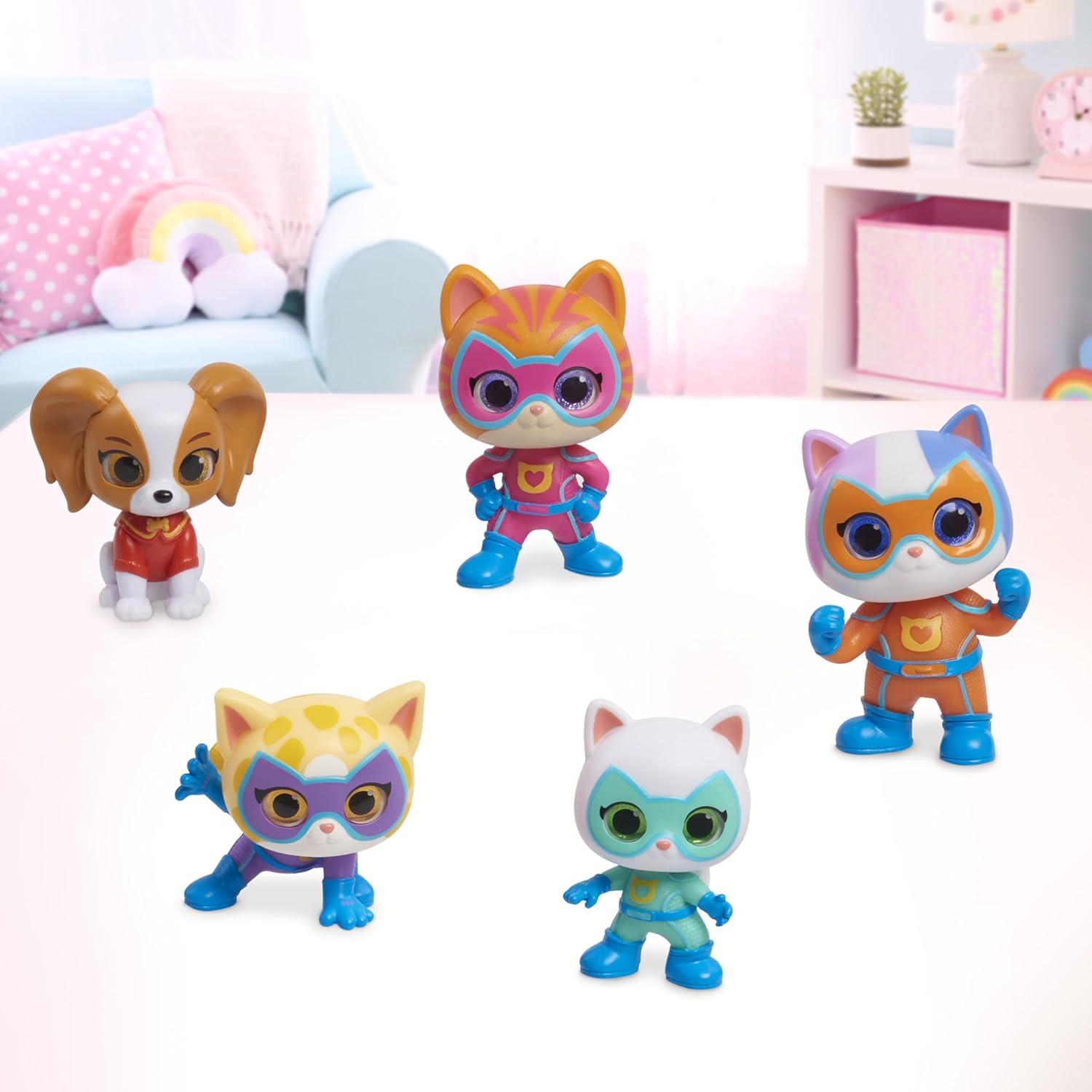 Set de Figuras SuperKitties Just Play 5 Piezas para Niños