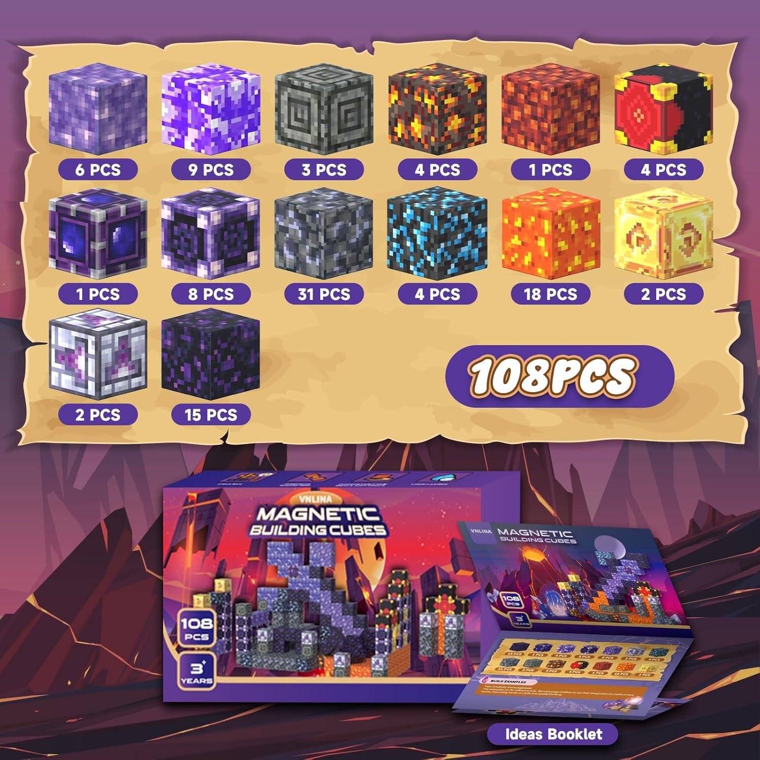 Bloques Magnéticos de Construcción 108PCS Shantou Yaxini - Juguetes STEM