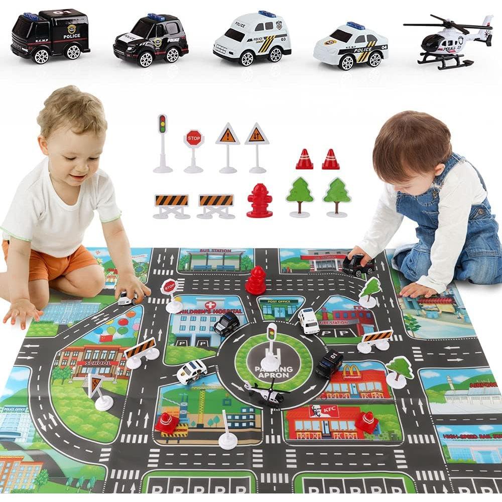 Dwi Dowellin Juguete 5 en 1 Avión y Coches Policía