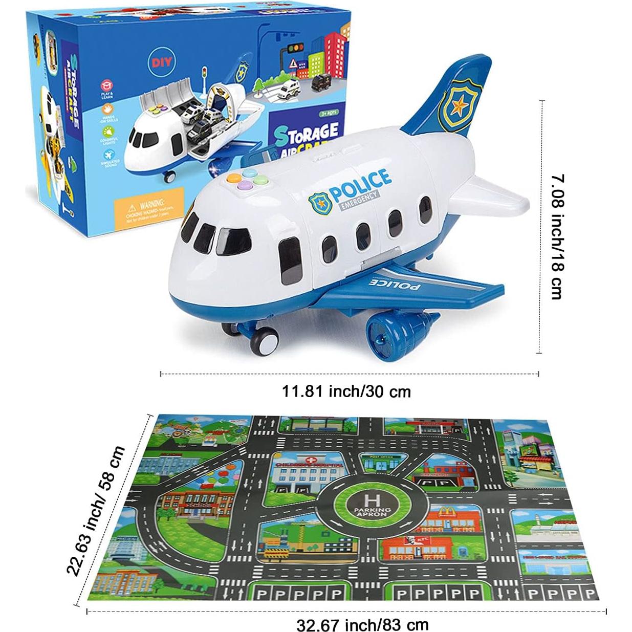 Dwi Dowellin Juguete 5 en 1 Avión y Coches Policía