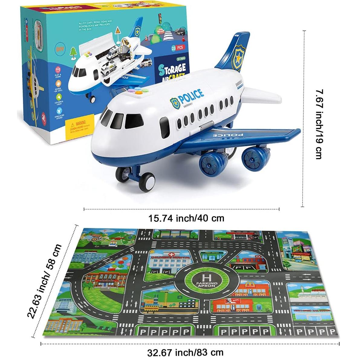 Dwi Dowellin Juguete Carguero Avión 20 en 1 para Niños