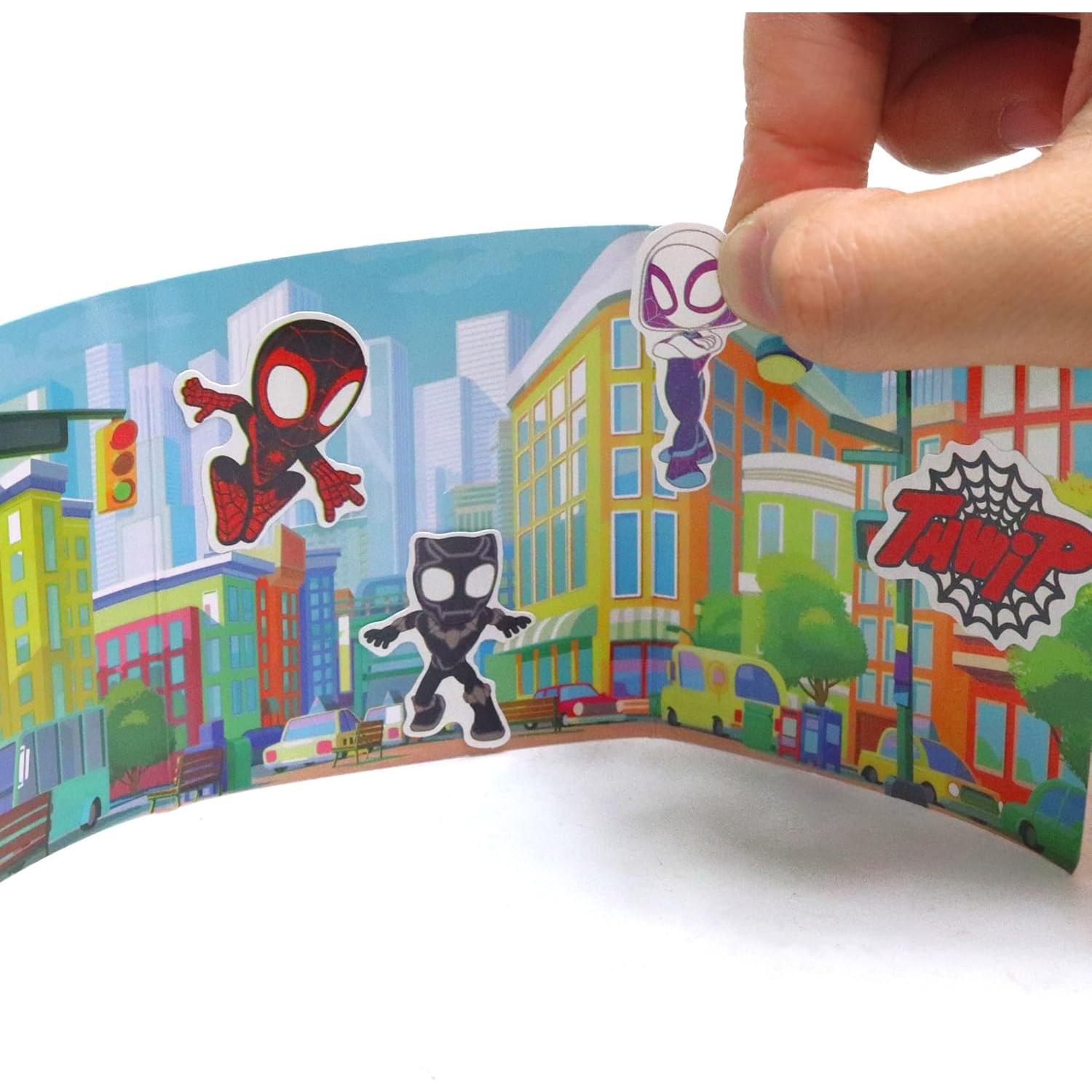 Pegatinas Spidey Tara Toys con Escena Doble Cara