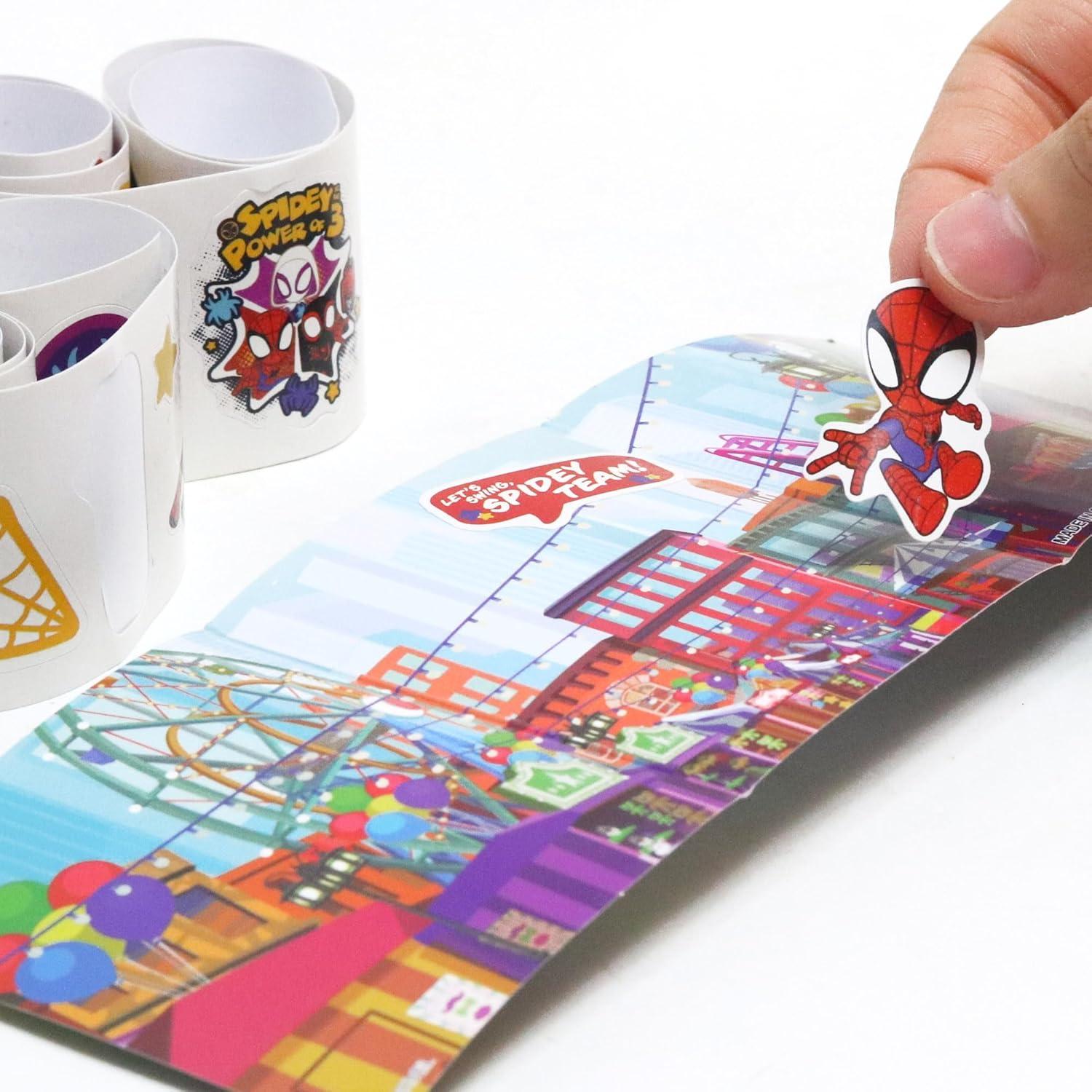 Pegatinas Spidey Tara Toys con Escena Doble Cara